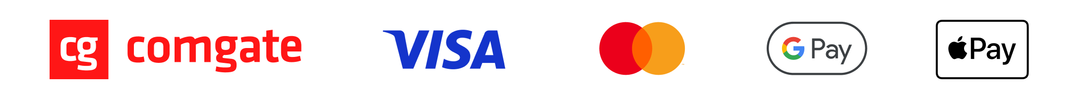 Comgate, Visa, Mastercard, Google Pay, Apple Pay